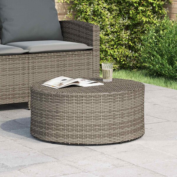 Kültéri dohányzóasztal Szürke Ø 68 x 30 cm polirattan