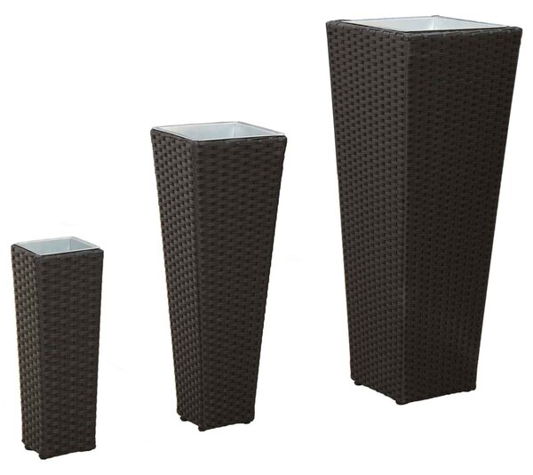 VidaXL Kültéri Készlet 3 pcs Fekete Fém