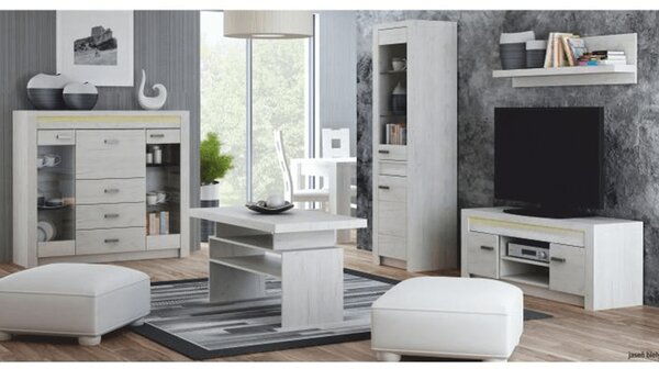 Sarok ruhásszekrény Infinity 14L (Fehér kőris)