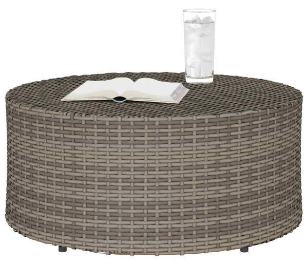 Kültéri dohányzóasztal Szürke Ø 68 x 30 cm polirattan