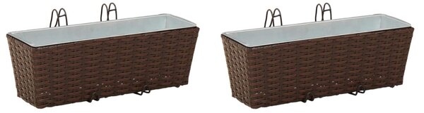 VidaXL Erkély 2 pcs 50 x 17 x 17 cm Fém