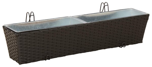 VidaXL Erkély 2 pcs 80 x 17 x 17 cm Fém