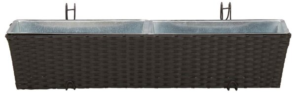 VidaXL Erkély 2 pcs 80 x 17 x 17 cm Fém