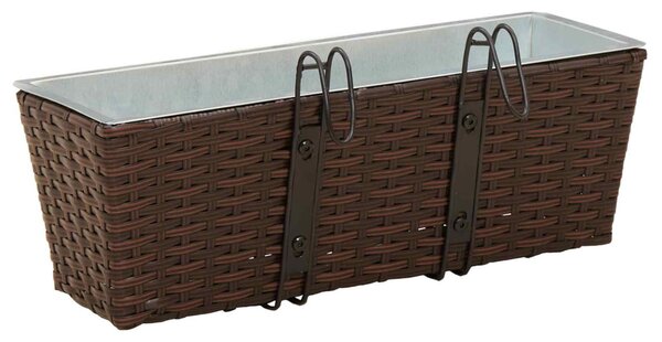VidaXL Erkély 2 pcs 50 x 17 x 17 cm Fém