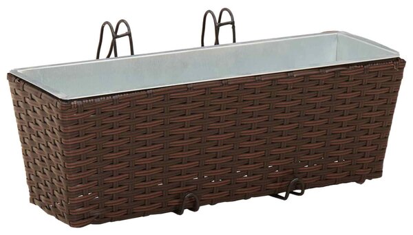 VidaXL Erkély 2 pcs 50 x 17 x 17 cm Fém