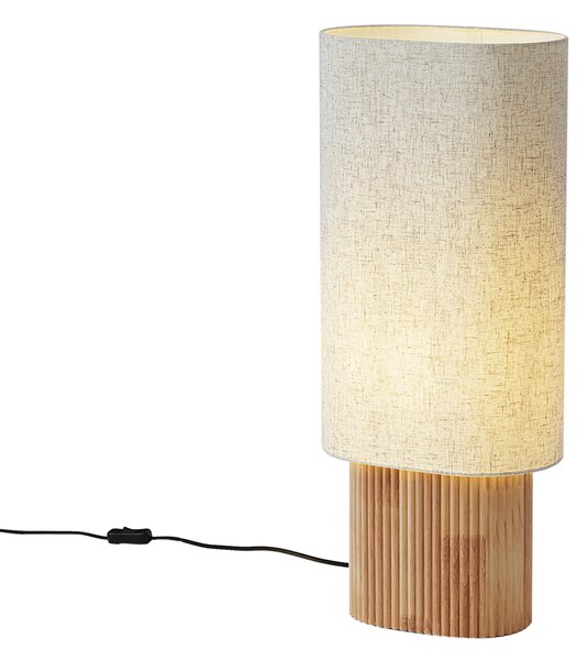 Japandi állólámpa fa lenvászon lámpabúrával 70cm - Lamel