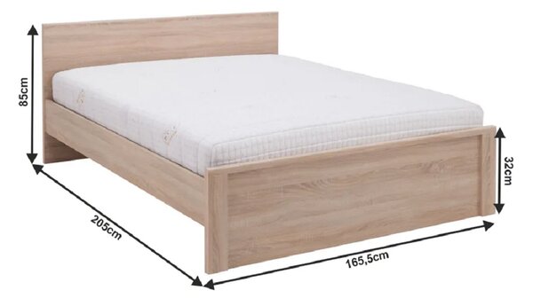Franciaágy 160 cm Rihana Typ 8