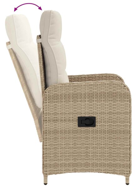 VidaXL Fekvő Kerti Szék Beige és Krémszínű