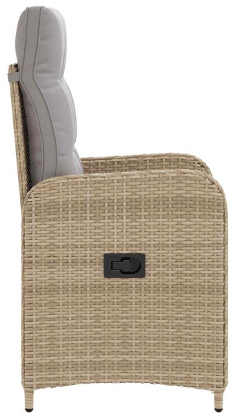 Fekvő Kerti Szék Beige és Világosszürke
