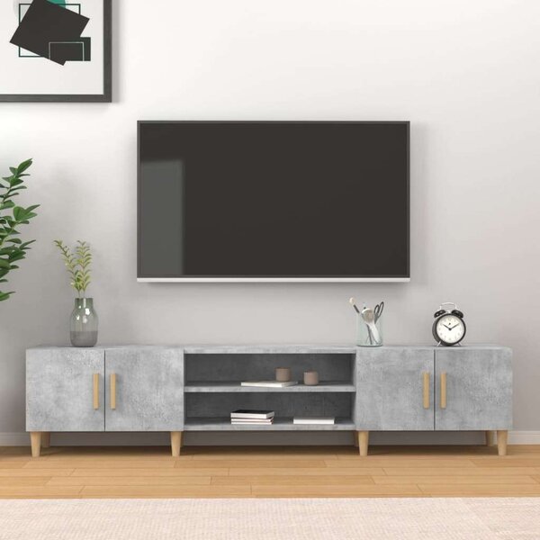 VidaXL TV-szekrény - Modern - Betonszürke - 180x31,5x40 cm