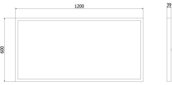 Mexen Brill-S, mennyezeti LED panel 120×60 cm, 60 W, semleges fehér 4000K, L207-120-060-6040-20
