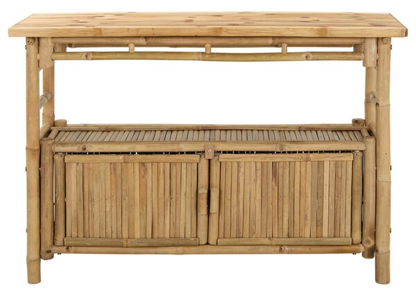 Konzolasztal polcokkal Természetes 110 x 35 x 75 cm Bambusz