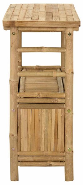Konzolasztal polcokkal Természetes 80 x 35 x 75 cm Bambusz