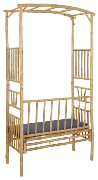 Kerti ív padtól Sötétszürke 115 x 50 x 205 cm Bambusz