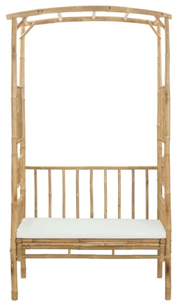 Kerti ív padtól Krémfehér 115 x 50 x 205 cm Bambusz