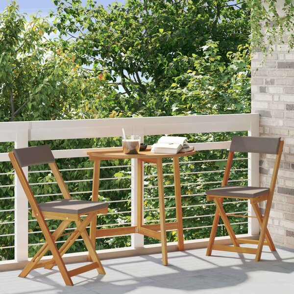 VidaXL Kültéri bistro székek 2 pcs Sötétszürke 40 x 53 x 80 cm