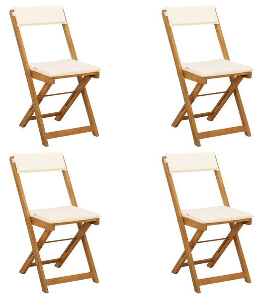 Kültéri bistro székek 4 pcs Krémfehér 40 x 53 x 80 cm