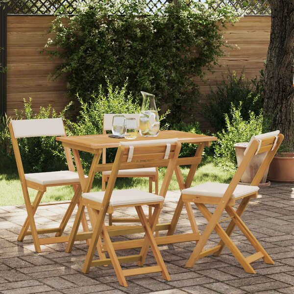 Kültéri bistro székek 4 pcs Krémfehér 40 x 53 x 80 cm