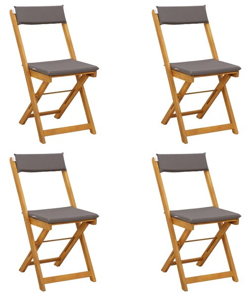 Kültéri bistro székek 4 pcs Sötétszürke 40 x 53 x 80 cm