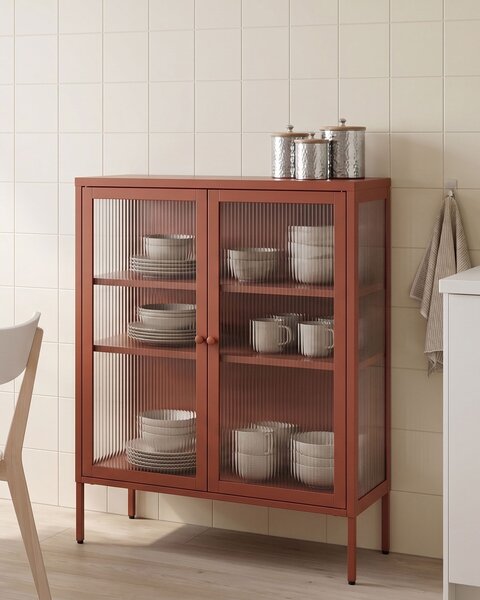 Vitrin LERRYN Fém 90 cm Aranybarna