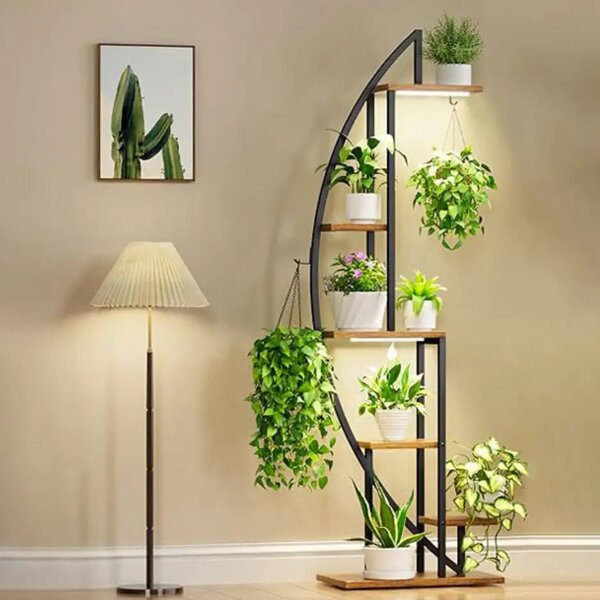 Moonflower™ Hold Alakú Növénytartó állvány Világítással