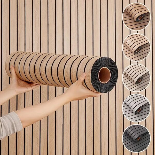 Woodypanel™ Megerősített öntapadós Falpanel - 10m Tekercs (6m²), Füstölt tölgy