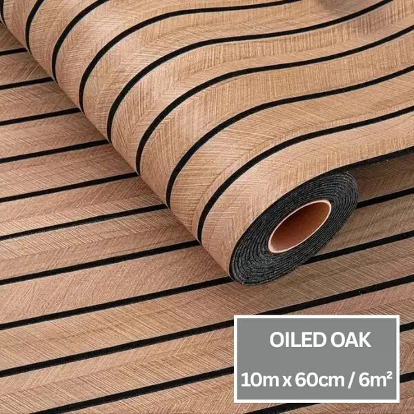 Woodypanel™ Fa Falpanelek Matrica Utánzat - 10m X 60cm (6m²), WoodyPanel™ - Olajozott tölgy