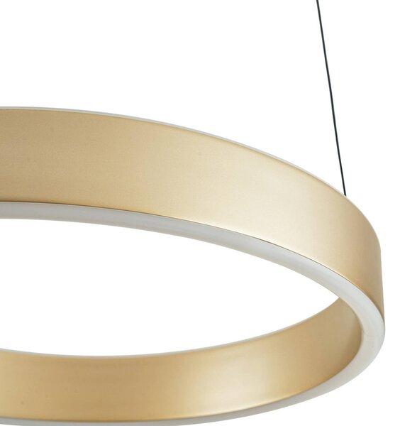Lucande LED lógó világítás Tindra, Ø 40 cm, arany, dimmelhető, dimmelhető, Sárgaréz / arany, Nappali / Étkező, fém, Modern