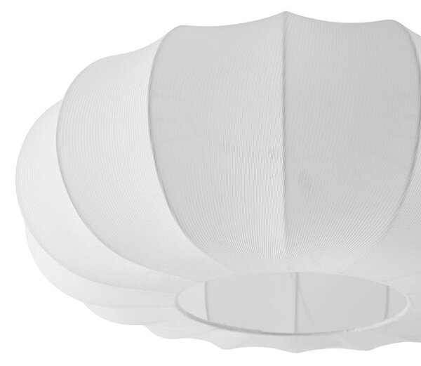Lindby Helin mennyezeti világítás, fehér, Ø 60 cm, textil, 3 x E27, dimmelhető, Fehér / opál, Nappali / Étkező, Textil / szövet / selyem, Skandináv