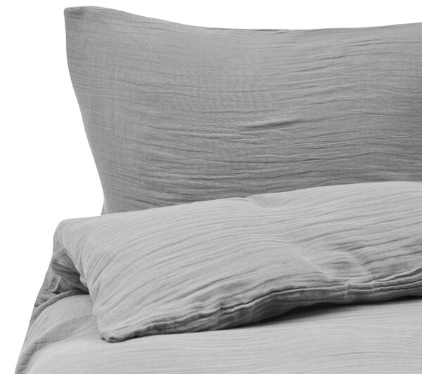 Paplanhuzat szett SUMNER Pamut muszlin 150 x 200 cm Világosszürke