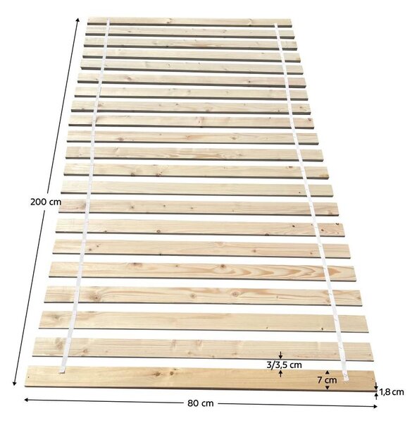 Léces ágyrács 80x200 cm Plamosa (természetes)