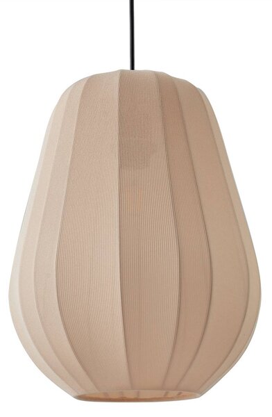 Lindby függőlámpa Helin, bézs, Ø 30 cm, anyagból készült, dimmelhető, Krém / borostyánsárga, Nappali / Étkező, Textil / szövet / selyem, Modern