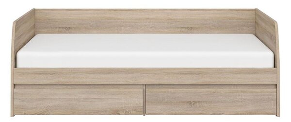Egyszemélyes ágy 90 cm Nordanas 28 (sonoma tölgy) (ágyráccsal) (tárolóhellyel)