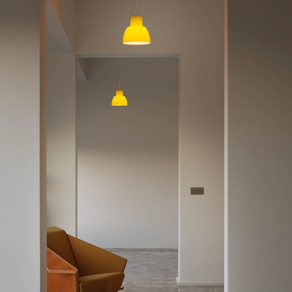 Függőlámpa Nemo Lighting, Lorosae, dimmable, Sárga, Nappali, Üveg