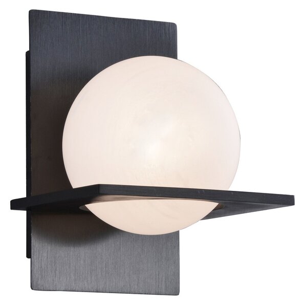 Fali Lámpa Lucande, Kulka, dimmable, Fekete, Nappali, Üveg, Modern