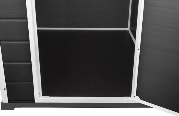 Kerti ház Keter Essential 6 x 4 sötétszürke / fehér, padlóval