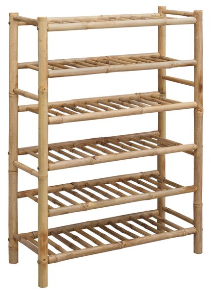Cipőtartó polcokkal Természetes 68 x 28 x 96 cm Bambusz