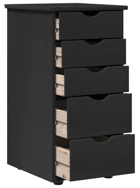 Cabinet Fekete 34 x 39 x 61,5 cm Tömör fenyőfa