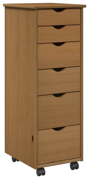 Görgős szekrény Méz barna 34 x 39 x 93,5 cm Tömör fenyőfa