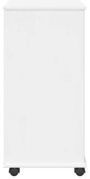Görgős szekrény 63,5 x 39 x 79 cm Tömör fenyőfa Fehér