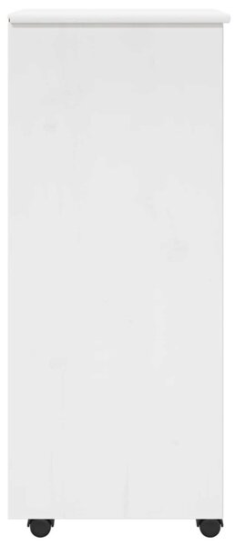 Görgős szekrény 34 x 39 x 93,5 cm Tömör fenyőfa Fehér