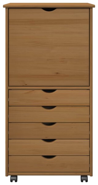 Görgős szekrény Méz barna 53 x 39 x 103 cm Tömör fenyőfa