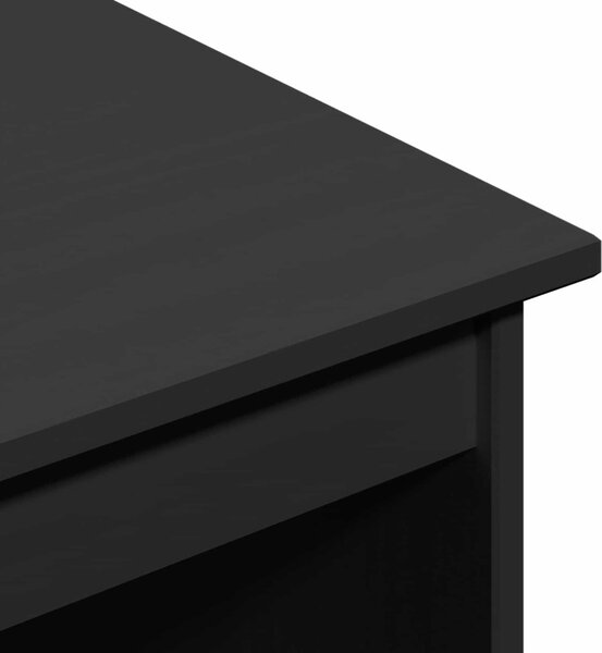 Íróasztal és gurulós szekrény szett MOSS 2 pcs Fekete