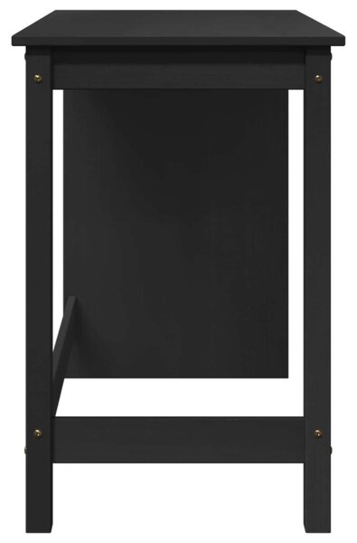 Asztal Fekete 112 x 50 x 75 cm Tömör fenyőfa