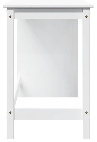 Asztal Fehér 112 x 50 x 75 cm Tömör fenyőfa