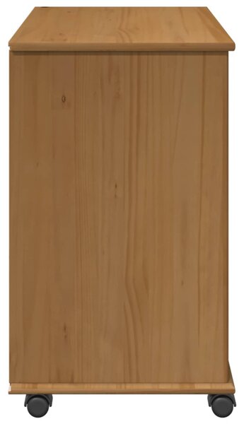 Görgős szekrény 63,5 x 39 x 65,5 cm Tömör fenyőfa Méz barna