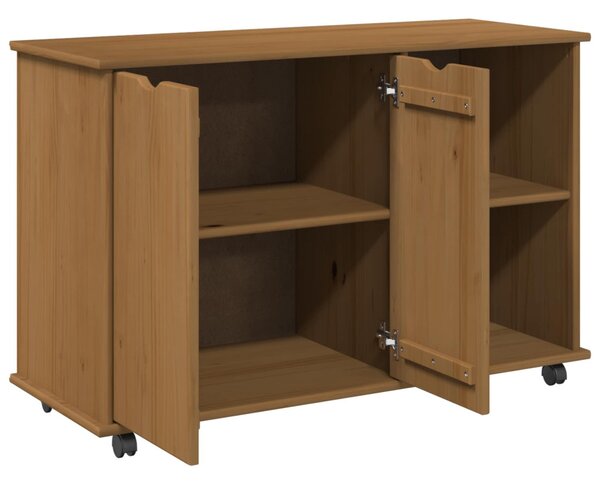 Görgős szekrény Méz barna 100 x 39 x 65,5 cm Tömör fenyőfa