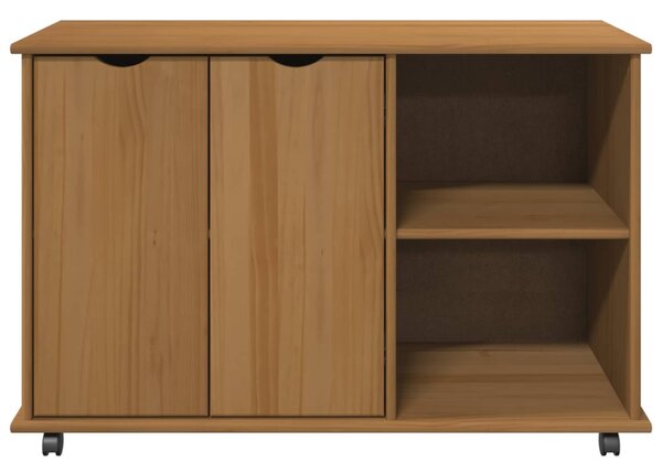 Görgős szekrény Méz barna 100 x 39 x 65,5 cm Tömör fenyőfa