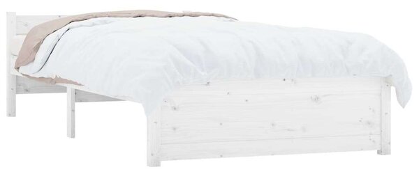 VidaXL fehér tömör fa ágykeret 100x200 cm