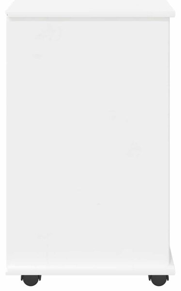 Görgős szekrény kerékkel Fehér 100 x 39 x 65,5 cm Tömör fenyőfa